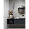 Sandy Black Aluminium & Acrylic LED 3 Watt 230 Volt 271Lm 3000K IP20 D: 2.5 H1: 70 H2: 150 cm Adjustable Height