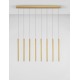 Sandy Gold Aluminium & Acrylic LED 21 Watt 230 Volt 1581Lm 3000K IP20 L: 100 W: 8 H: 180 cm Adjustable Height 