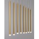 Sandy Gold Aluminium & Acrylic LED 21 Watt 230 Volt 1581Lm 3000K IP20 L: 100 W: 8 H: 180 cm Adjustable Height 