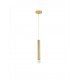 Gold Metal Gold Fabric Wire LED E27 1x12 Watt 230 Volt IP20 Bulb Excluded D: 4.5 H1: 35 H2: 180 cm Adjustable height 