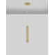 Gold Metal Gold Fabric Wire LED E27 1x12 Watt 230 Volt IP20 Bulb Excluded D: 4.5 H1: 35 H2: 180 cm Adjustable height 