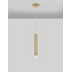 Gold Metal Gold Fabric Wire LED E27 1x12 Watt 230 Volt IP20 Bulb Excluded D: 4.5 H1: 35 H2: 180 cm Adjustable height 