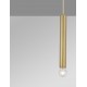 Gold Metal Gold Fabric Wire LED E27 1x12 Watt 230 Volt IP20 Bulb Excluded D: 4.5 H1: 35 H2: 180 cm Adjustable height 