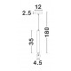 Gold Metal Gold Fabric Wire LED E27 1x12 Watt 230 Volt IP20 Bulb Excluded D: 4.5 H1: 35 H2: 180 cm Adjustable height 