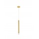 Gold Metal Gold Fabric Wire LED E27 1x12 Watt 230 Volt IP20 Bulb Excluded D: 4.5 H1: 50 H2: 180 cm Adjustable height 