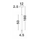 Gold Metal Gold Fabric Wire LED E27 1x12 Watt 230 Volt IP20 Bulb Excluded D: 4.5 H1: 50 H2: 180 cm Adjustable height 