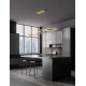 Triac Dimmable Gold Aluminium & Acrylic LED 158 Watt 230 Volt 11060Lm 3000K IP20 L: 150 W: 80 H: 150 cm Adjustable Height 