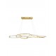 Triac Dimmable Gold Aluminium & Acrylic LED 158 Watt 230 Volt 11060Lm 3000K IP20 L: 150 W: 80 H: 150 cm Adjustable Height 