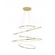 Triac Dimmable Gold Aluminium & Acrylic LED 281 Watt 230V 19670Lm 3000K IP20 D1: 120 D2: 70 H: 250 cm Adjustable Height 