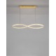 Triac Dimmable Gold Aluminium & Acrylic LED 80 Watt 230 Volt 5600Lm 3000K IP20 L: 90 W: 25.5 H: 150 cm Adjustable Height 
