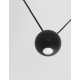 Black Aluminium Black Fabric Wire LED 3x4.5 Watt 230 Volt 660Lm 3000K IP20 L: 320 H1: 128 H2: 112 cm Adjustable 