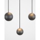 Black Aluminium Black Fabric Wire LED 48 Watt 230 Volt 1902Lm 3000K IP20 D: 40.5 H: 150 cm Adjustable Height 