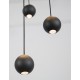 Black Aluminium Black Fabric Wire LED 48 Watt 230 Volt 1902Lm 3000K IP20 D: 40.5 H: 150 cm Adjustable Height 