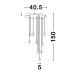 Black Aluminium Black Fabric Wire LED 48 Watt 230 Volt 1902Lm 3000K IP20 D: 40.5 H: 150 cm Adjustable Height 