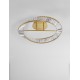 Triac Dimmable Gold Metal & Crystal LED 35W 230 Volt 3728Lm 3500K IP20 Class I D: 60 H: 15 cm 