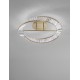 Triac Dimmable Gold Metal & Crystal LED 35W 230 Volt 3728Lm 3500K IP20 Class I D: 60 H: 15 cm 