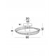 Triac Dimmable Gold Metal & Crystal LED 35W 230 Volt 3728Lm 3500K IP20 Class I D: 60 H: 15 cm 