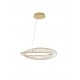 Triac Dimmable Gold Metal & Crystal LED 36W 230 Volt 3180Lm 3500K IP20 Class I D: 60 H: 120 cm Adjustable Height 
