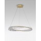 Triac Dimmable Gold Metal & Crystal LED 43W 230 Volt 4139Lm 3500K IP20 Class I D: 80 H: 120 cm Adjustable Height 