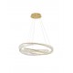 Triac Dimmable Gold Metal & Crystal LED 72W 230 Volt 6351Lm 3500K IP20 Class I D: 80 H: 150 cm Adjustable Height 