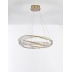 Triac Dimmable Gold Metal & Crystal LED 72W 230 Volt 6351Lm 3500K IP20 Class I D: 80 H: 150 cm Adjustable Height 