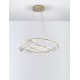 Triac Dimmable Gold Metal & Crystal LED 72W 230 Volt 6351Lm 3500K IP20 Class I D: 80 H: 150 cm Adjustable Height 
