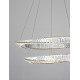 Triac Dimmable Gold Metal & Crystal LED 72W 230 Volt 6351Lm 3500K IP20 Class I D: 80 H: 150 cm Adjustable Height 