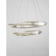 Triac Dimmable Gold Metal & Crystal LED 72W 230 Volt 6351Lm 3500K IP20 Class I D: 80 H: 150 cm Adjustable Height 