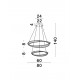 Triac Dimmable Gold Metal & Crystal LED 72W 230 Volt 6351Lm 3500K IP20 Class I D: 80 H: 150 cm Adjustable Height 