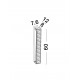 Chrome Metal & Crystal LED 19W 230 Volt 1428Lm 3500K IP20 Class I L: 7.6 W: H: 60 cm 