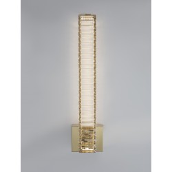 Gold Metal & Crystal LED 19W 230 Volt 1707Lm 3500K IP20 Class I L: 14 W: 4 H: 60 cm 