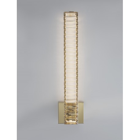 Gold Metal & Crystal LED 19W 230 Volt 1707Lm 3500K IP20 Class I L: 14 W: 4 H: 60 cm 