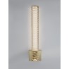 Gold Metal & Crystal LED 19W 230 Volt 1707Lm 3500K IP20 Class I L: 14 W: 4 H: 60 cm