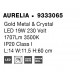 Gold Metal & Crystal LED 19W 230 Volt 1707Lm 3500K IP20 Class I L: 14 W: 4 H: 60 cm 