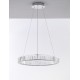 Triac Dimmable Chrome Metal & Crystal LED 41W 230 Volt 4647Lm 3500K IP20 Class I D: 60 H: 150 cm Adjustable Height 