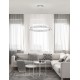 Triac Dimmable Chrome Metal & Crystal LED 47W 230 Volt 4895Lm 3500K IP20 Class I D: 80 H: 150 cm Adjustable Height 