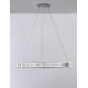 Triac Dimmable Chrome Metal & Crystal LED 47W 230 Volt 4895Lm 3500K IP20 Class I D: 80 H: 150 cm Adjustable Height 
