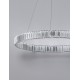 Triac Dimmable Chrome Metal & Crystal LED 47W 230 Volt 4895Lm 3500K IP20 Class I D: 80 H: 150 cm Adjustable Height 