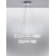 Triac Dimmable Chrome Metal & Crystal LED 92W 230 Volt 7670Lm 3500K IP20 Class I D1: 80 D2: 60 D3: 40 H: 160 cm Adjustable He