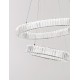 Triac Dimmable Chrome Metal & Crystal LED 92W 230 Volt 7670Lm 3500K IP20 Class I D1: 80 D2: 60 D3: 40 H: 160 cm Adjustable He