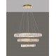 Triac Dimmable Gold Metal & Crystal LED 92W 230 Volt 7670Lm 3500K IP20 Class I D1: 80 D2: 60 D3: 40 H: 160 cm Adjustable Heig