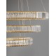 Triac Dimmable Gold Metal & Crystal LED 92W 230 Volt 7670Lm 3500K IP20 Class I D1: 80 D2: 60 D3: 40 H: 160 cm Adjustable Heig