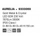 Triac Dimmable Gold Metal & Crystal LED 92W 230 Volt 7670Lm 3500K IP20 Class I D1: 80 D2: 60 D3: 40 H: 160 cm Adjustable Heig
