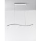 Triac Dimmable Chrome Metal & Crystal LED 43W 230 Volt 3351Lm 3500K IP20 Class I L: 100 W: 7.6 H: 150 cm Adjustable Height 