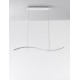 Triac Dimmable Chrome Metal & Crystal LED 43W 230 Volt 3351Lm 3500K IP20 Class I L: 100 W: 7.6 H: 150 cm Adjustable Height 