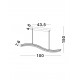 Triac Dimmable Chrome Metal & Crystal LED 43W 230 Volt 3351Lm 3500K IP20 Class I L: 100 W: 7.6 H: 150 cm Adjustable Height 