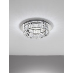 Triac Dimmable Chrome Metal & Crystal LED 29W 230 Volt 1481Lm 3500K IP20 Class I D: 50 H: 12 cm 