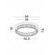 Triac Dimmable Chrome Metal & Crystal LED 41W 230 Volt 2505Lm 3500K IP20 Class I D: 60 H: 12 cm 