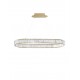 Triac Dimmable Gold Metal & Crystal LED 48W 230 Volt 4505Lm 3500K IP20 Class I L: 92 W: 37 H: 150 cm Adjustable Height 