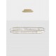 Triac Dimmable Gold Metal & Crystal LED 48W 230 Volt 4505Lm 3500K IP20 Class I L: 92 W: 37 H: 150 cm Adjustable Height 